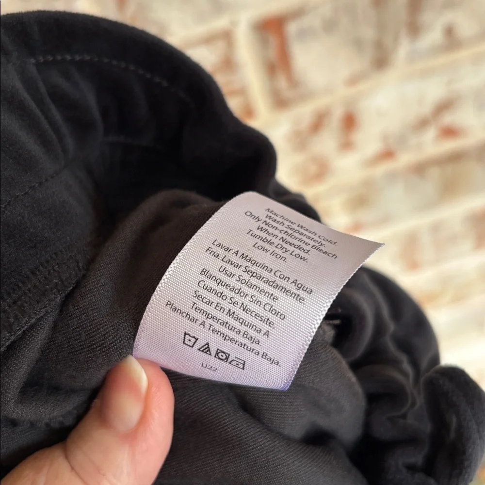 Terra & Sky Black Velour Draw String Waist Jogger Pants